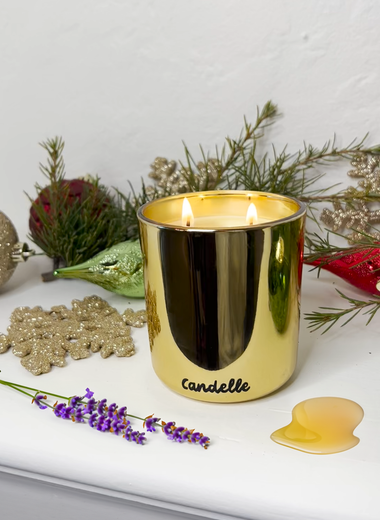 Cozy Honey - Honey, Vanilla, Lavender GOLD Candle (8 oz)
